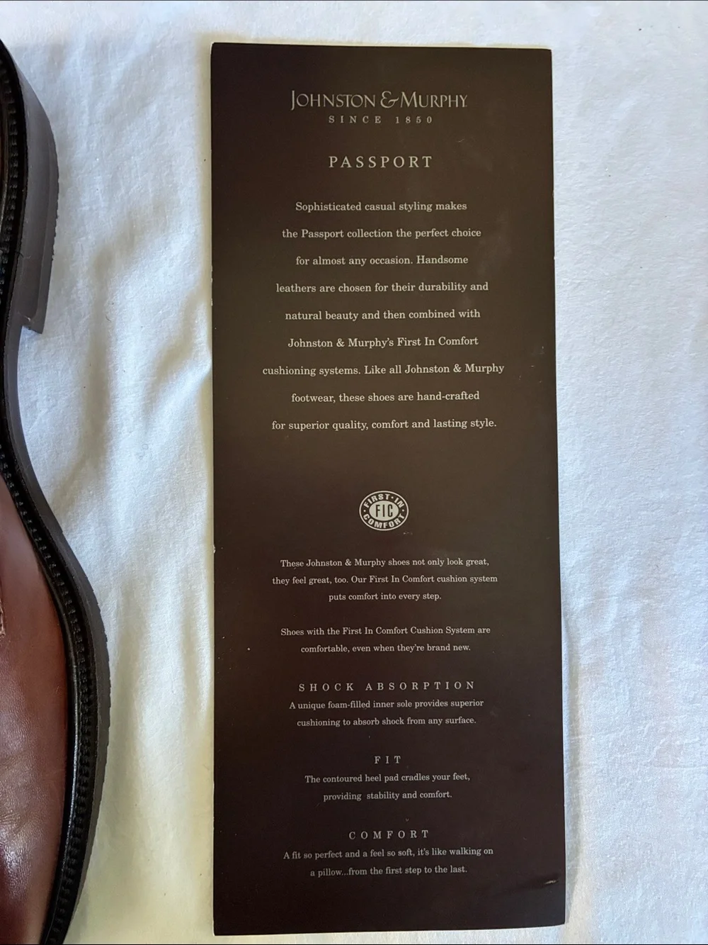 Johnston & Murphy Tan Leather Derby Shoes